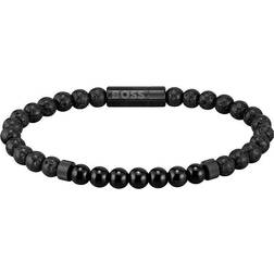 Hugo Boss Mixed Beads Bracelet - Black/Onyx
