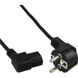 InLine 230V~ apparat vinkel strøm kabel med vinkel apparat- og Schukostik, 0.50 meter
