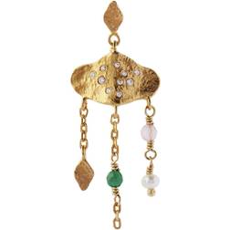 Stine A Ile De L'amour Earring - Gold/Pearl/Multicolour