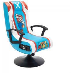 X Rocker Super Mario 2.1 Audio Pedestal Chair Red/Blue