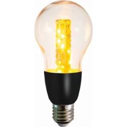 Firelamp flammepære E27 standardpære, klar/sort