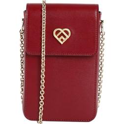 Furla My Joy red leather mobile phone bag with chain strap, Red