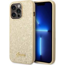 Guess Glitter Flakes Metal Logo Case for iPhone 14 Pro