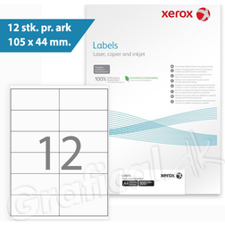 Xerox multi etiket A4 105x44mm, 100 ark