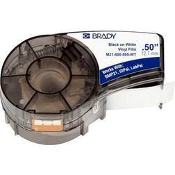 Brady Label M21-500-595-WT-BK 12,70MMX6,40M