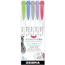 Zebra Mildliner Brush 5-pack Cool & Refined