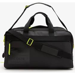 Lacoste Unisex Signature Print Water-Repellent Duffle Weekend Bag Size Unique size Noir Lime