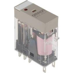 Omron Relæ, plug-in, 8-polet, DPDT, 5A, mech & LED-indikatorer, label facilitet, 24 VAC G2R-2-SN 24AC(S)