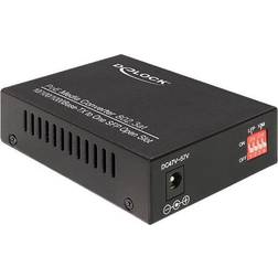 DeLock Gigabit Ethernet Media Converter fibermedieomformer 10Mb LAN, 100Mb LAN, GigE