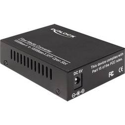 DeLock Media Converter 1000Base-X to SFP fibermedieomformer 10Mb LAN, 100Mb LAN, GigE
