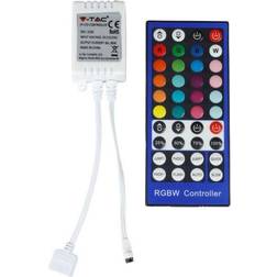 V-TAC RGB WW controller med fjernbetjening Passer kun til RGB WW strip, 12V, infrarød, 96W Lyskæde & LED bånd