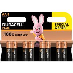 Duracell Plus AA LR6 Batteri, 8 stk