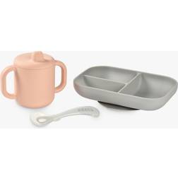 Beaba Silicone learning set cup pink