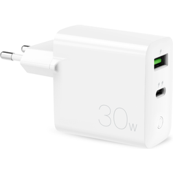 Puro Fast Wall Charger PD 1USB-A 1USB-C 30W, White