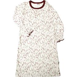 Joha Bamboo Nightgown - White/Red with Flowers