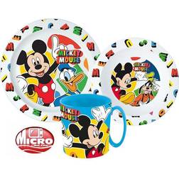 Disney Mickey Mouse Mikrobølgesikker børneservice 3 dele