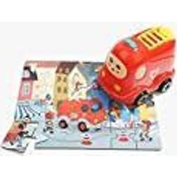 Top Bright Topbright 130907 Wooden Jigsaw Puzzle Fire Department With Fire