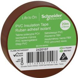 Schneider Electric PVC isoleringstape, 19 20 m, brun