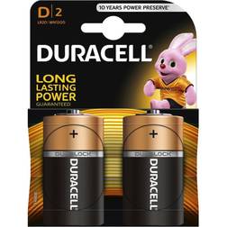 Duracell D batteri (LR20) 2 stk