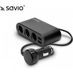 Savio Elmak charger Cigarette lighter splitter with 2x USB 12/24V SA024-SAVIO SA-024