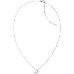 Calvin Klein Faceted Heart Necklace - Silver