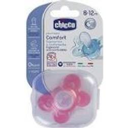 Chicco CHICB PHYSIO COMFORT SILICONE SOOTHER PINK 6-12M 1PC