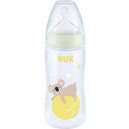 Nuk First Choice Night, Sutteflaske, Transparent/gul, 0-6 Mdr