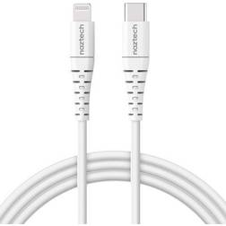 Naztech 14138 4 ft. Fast Charge MFi Lightning to USB-C Cable, White