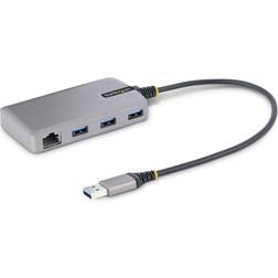 StarTech 3-Port USB Hub with Ethernet 3x USB-A Ports