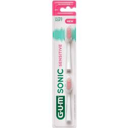 GUM Sonic Sensitive Brush Heads Ultra Soft 2-pack