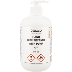 Deltaco Office Hånddesinfektionsmiddel med pumpe, Aloe Vera - 500ml 12-pack