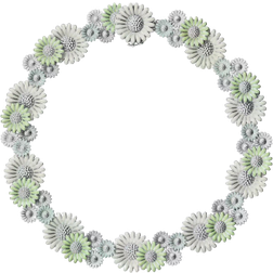 Georg Jensen Daisy Pendant Necklace - Silver/White/Green