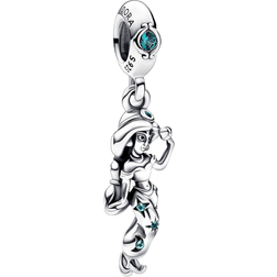 Pandora Disney Aladdin Princess Jasmine Dangle Charm - Silver/Green