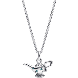 Pandora Disney Aladdin Magic Lamp Pendant Collier Necklace - Silver/Turquoise