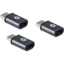 Conceptronic DONN05G USB-C zu-USB Mi.-Adapter,schwarz