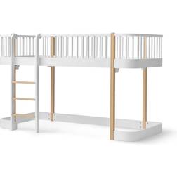 Oliver Furniture Wood Low Loft Bed 90x200cm White/oak Børnesenge Birk