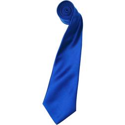 Premier Mens Plain Satin Tie (Narrow Blade) (Pack of 2) (One Size) (Steel)
