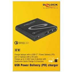 DeLock USB Charger strømforsyningsadapter 87 Watt