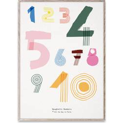 Paper Collective Spaghetti Numbers Plakat 50x70 50x70cm