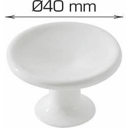 NBS Møbelknop hvid plast Ø40mm, 2
