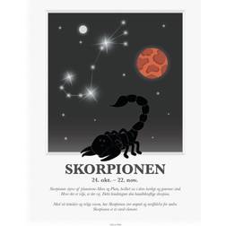 Kids by Friis Stjernetegnsplakat Skorpionen 30x40cm