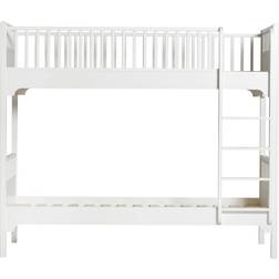 Oliver Furniture Seaside Bunk Bed 90x200cm W. Vertical Ladder Wht Børnesenge