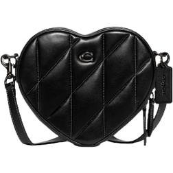 Coach Heart Crossbody with Quilting - Pewter/Black