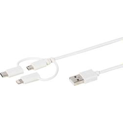 Vivanco USB-A 3-in-1 Cable