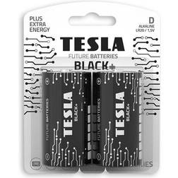 Tesla Black Alkaline Battery D LR20 2-pack