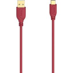 Hama USB-A to USB-C cable 0.75 red 002006360000