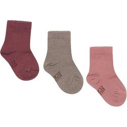 Hust & Claire Foty Wool Socks 3-pack - Purple Fig