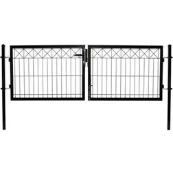 Hortus Double Gate for Panel Fence with Decoration "X" 300x100cm