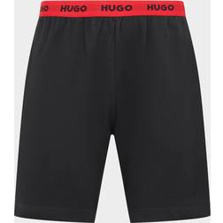 HUGO BOSS Stretch-cotton pyjama shorts with logo waistband