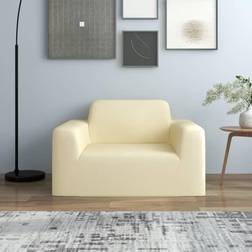 vidaXL Elastisk sofabetræk polyesterjersey cremefarvet Sofabetræk Hvid